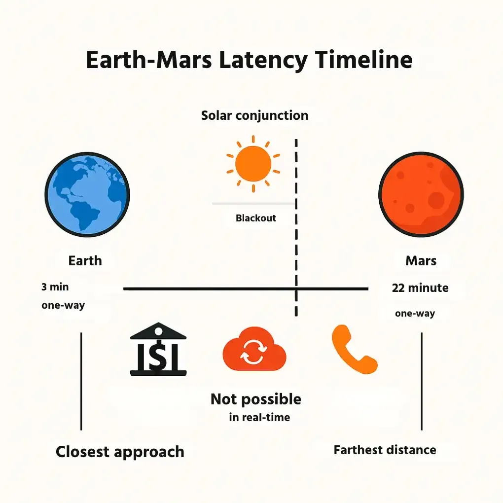 Latency in space communication
