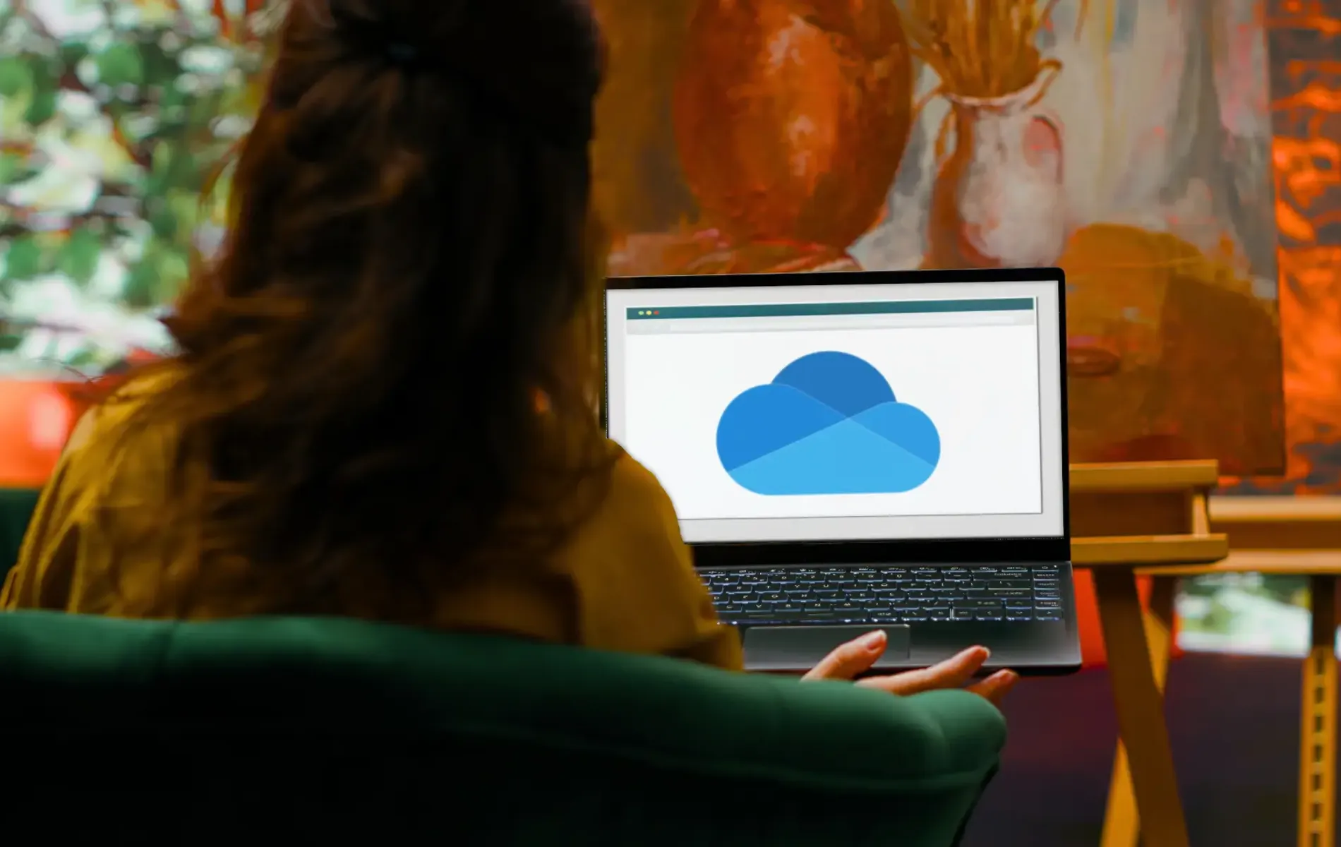OneDrive-Oberfläche auf einem Laptop-Bildschirm angezeigt