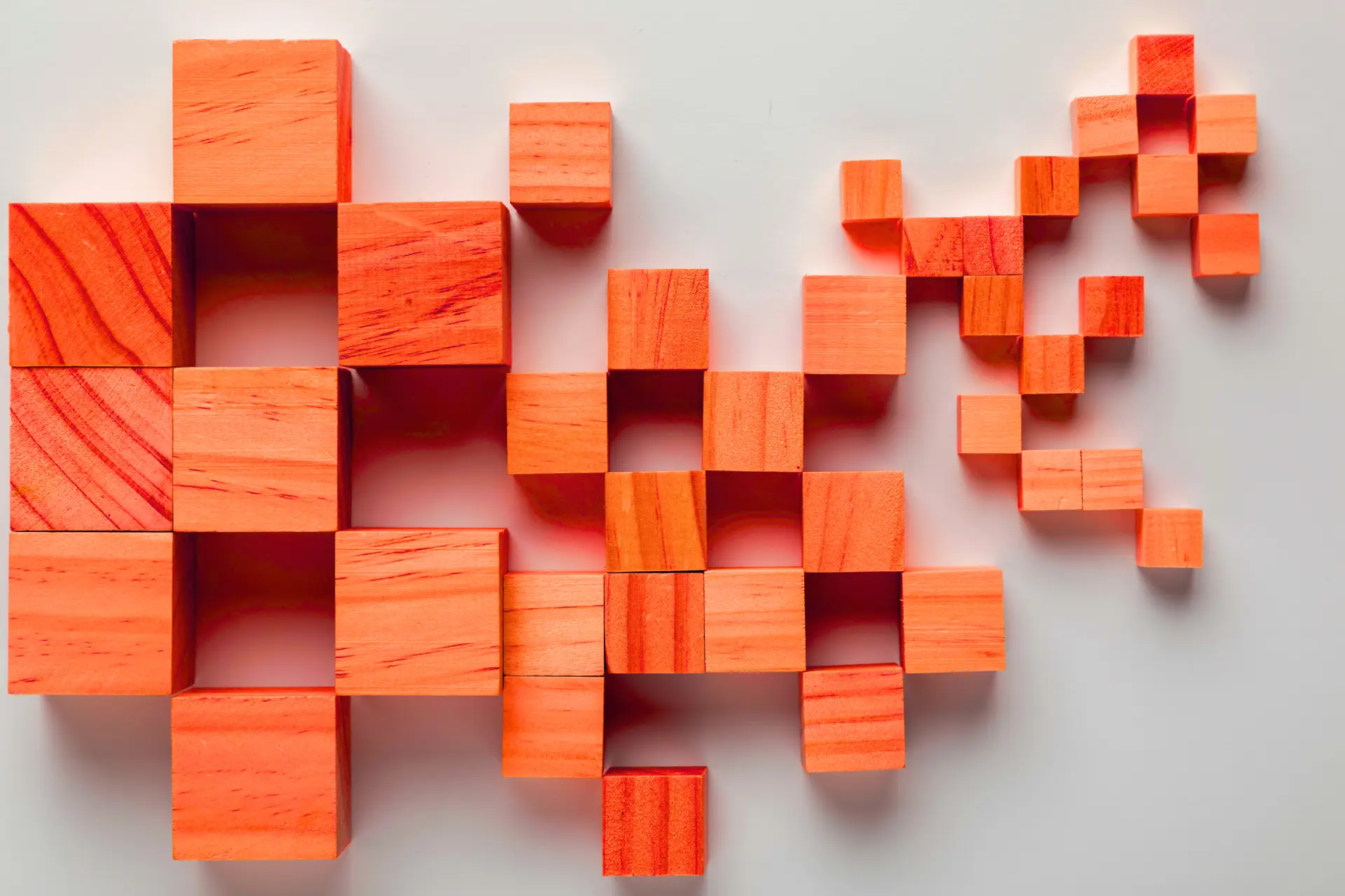 Orange Wooden Blocks.