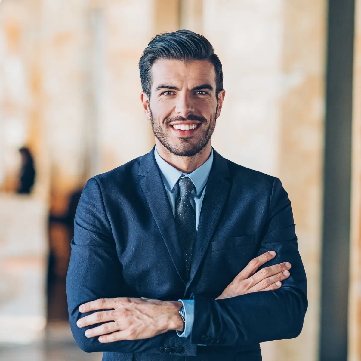 Selbstbewusster Manager
