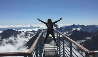 woman at mountain top